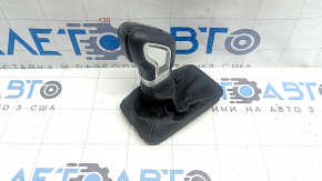 Ручка КПП Volvo XC90 16-22 T5, T6 кожа черная, с кожухом, хром, царапины, потерта