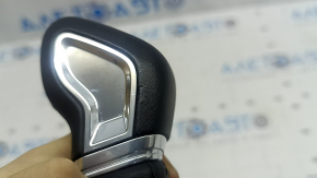 Ручка КПП Volvo XC90 16-22 T5, T6 кожа черная, с кожухом, хром, царапины, потерта