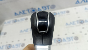 Ручка КПП Volvo XC90 16-22 T5, T6 кожа черная, с кожухом, хром, царапины, потерта