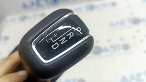 Ручка КПП Volvo XC90 16-22 T5, T6 кожа черная, с кожухом, хром, царапины, потерта