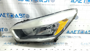 Far față stânga pentru Ford Escape MK3 17-19, halogen, lumină, cu suport, finisat cu nisip, pentru lustruit