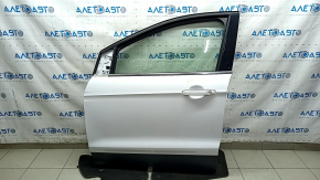 Ansamblu ușă față stânga pentru Ford Escape MK3 13-19 alb YZ, cu cod, bare de protecție