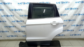 Дверь в сборе задняя левая Ford Escape MK3 13-19 тонировка, белый YZ, тычки, примята, царапины