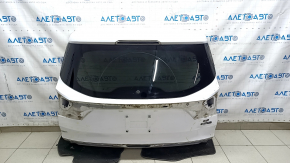 Дверь багажника голая со стеклом Ford Escape MK3 17-19 рест белый YZ, без накладок на стекле, царапины на стекле, вмятина, тычки, после ремонта, крашена 1.2