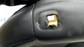 Tapițerie spătar scaun șofer Volvo XC90 16-25, piele neagră, încălzită, curățabilă chimic, cutată