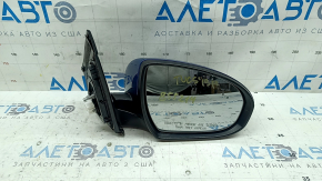 Зеркало боковое правое в сборе Hyundai Tucson 19-21 подогрев, BSM, синий R2U, 7 пинов, полез лак