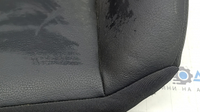 Tapițerie spătar scaun pasager Volvo XC90 16-25, piele neagră, încălzită, zgârieturi, necesită curățare, îndoită