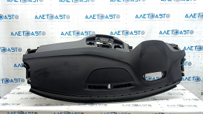 Торпедо передняя панель с AIRBAG Volvo XC90 17-25 тип 1, черная, с простой проекцией, царапины