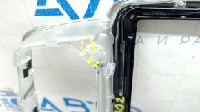 Ornamente panou frontal Volvo XC90 16-23, ramă monitor, negru lucios, crom, zgârieturi, crăpături la elementele de fixare, îndoitură