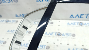 Ornamente panou frontal Volvo XC90 16-23, ramă monitor, negru lucios, crom, zgârieturi, crăpături la elementele de fixare, îndoitură