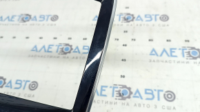 Ornamente panou frontal Volvo XC90 16-23, ramă monitor, negru lucios, crom, zgârieturi, crăpături la elementele de fixare, îndoitură