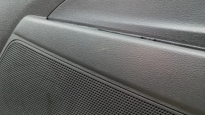 Panou decorativ ușă, față dreapta, Hyundai Tucson 19-21, negru, inserție neagră, cotiera din piele neagră, zgârieturi