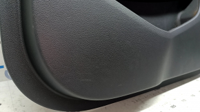 Panou decorativ ușă, față dreapta, Hyundai Tucson 19-21, negru, inserție neagră, cotiera din piele neagră, zgârieturi