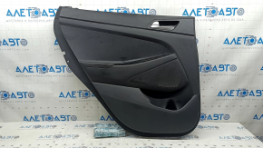 Ornamente ușă spate stânga Hyundai Tucson 19-21 negru, inserție neagră, cotiera piele neagră, zgârieturi