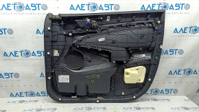 Panou ușă stânga față pentru Hyundai Tucson 19-21, negru, inserție neagră, cotiera din piele neagră, zgârieturi, uzură