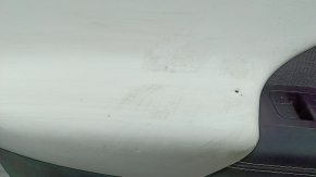 Panou ușă stânga față Tesla Model X 22-25, negru, cu inserție din piele albă, zgârieturi pe plastic, rupturi în piele, elemente de fixare rupte, necesită curățare chimică