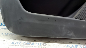 Panou ușă stânga față Tesla Model X 22-25, negru, cu inserție din piele albă, zgârieturi pe plastic, rupturi în piele, elemente de fixare rupte, necesită curățare chimică