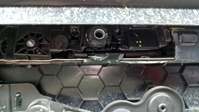 Panou ușă stânga față Tesla Model X 22-25, negru, cu inserție din piele albă, zgârieturi pe plastic, rupturi în piele, elemente de fixare rupte, necesită curățare chimică