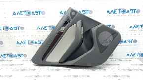 Ornament ușă, placă spate stânga, Audi Q5 8R 09-17, gri închis, cu inserție sub braț, cu buton de blocare a ușii, cu suprapuneri, cu mâner, necesită curățare, uzat