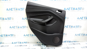 Panou ușă spate stânga pentru Ford Escape MK3 2017-2019, negru cu inserție din plastic negru, cotieră din piele neagră, cu tapițerie, cu mâner, zgârieturi