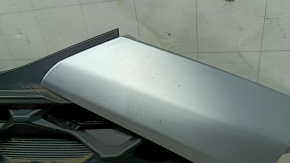 Решетка радиатора grill в сборе Hyundai Tucson 19-21 черный мат, обрамление серебро, с эмблемой, песок