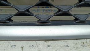 Решетка радиатора grill в сборе Hyundai Tucson 19-21 черный мат, обрамление серебро, с эмблемой, песок