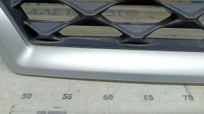 Решетка радиатора grill в сборе Hyundai Tucson 19-21 черный мат, обрамление серебро, с эмблемой, песок