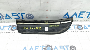 Накладка порога внешняя задняя правая Audi Q5 8R 09-17 черная, царапины, сломана направляйка