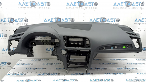 Торпедо передняя панель с AIRBAG Audi Q5 8R 09-17 серая, царапины, ржавый пиропатрон