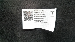 Обшивка корыта переднего багажника Tesla Model X 22-26 потерта, под химчистку, замята