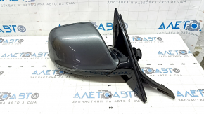 Ansamblu oglindă retrovizoare dreapta pentru Audi Q5 8R 09-17, 7 pini, semnalizare, încălzită, iluminare spate, neagră LY9B, zgâriată