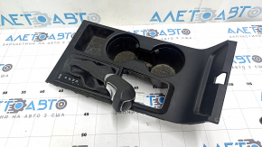 Capac schimbător de viteze cu buton pentru Hyundai Tucson 19-21, cauciuc negru cu suporturi pentru pahare, zgârieturi, necesită curățare