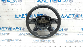 Руль голый Audi Q5 8R 13-17 кожа, серый, без кнопок, 4 спицы, царапины, потерт