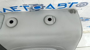 Спинка заднего ряда сидений левая Audi Q5 8R 09-17 кожа серая, с подлокотником, с ремнем безопасности, замята, под чистку