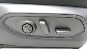Пассажирское сидение Jeep Grand Cherokee WL 21-26 с airbag, электрическое, подогрев, вентиляция, кожа черная с перфорацией, Overland, царапины на задней накладки
