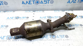 Катализатор второй Ford Fusion mk5 13-19 hybrid отпилен, с фланцем, ржавый, примят