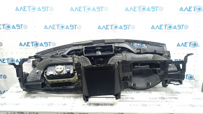 Торпедо передняя панель с AIRBAG Ford Fusion mk5 17-20 черная под start-stop, динамик и проекцию, тычка, пятна, сломаны крепления