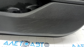 Ornamente ușă față stânga complete Jeep Grand Cherokee WL 21-25 negru, ALPINE, cu iluminare din spate, inserție piele neagră, cotiera piele nappa neagră, cusături gri, ornament sub braț cu crom, p