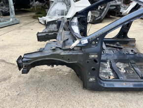 Panou lateral stânga față al unui Ford Fusion mk5 13-20 pe caroserie, albastru, ruginit