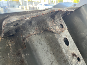 Aripă spate stânga Ford Fusion mk5 13-20 pe caroserie, albastră, ruginită, zgârietură, denivelare