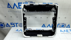 Panou de tapițerie consolă centrală spate Tesla Model X 22-25, piele albă, cu mulaje cromate, curățabil chimic