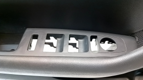 Обшивка двери карточка передняя левая Hyundai Sonata 18-19 USA, черная, царапины