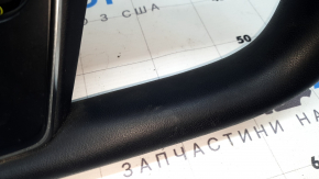 Руль голый Tesla Model X 22-26 черная кожа, Plaid, с кнопками, надрывы кожи, потертости, царапины на пластике