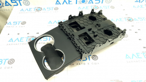 Suporturi de pahare pentru consola centrală spate Tesla Model X 22-25, negre, cu ornamente cromate, pentru curățare