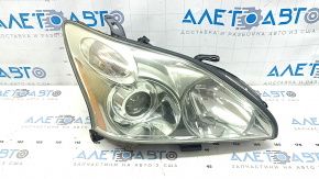 Фара передняя правая в сборе Lexus RX300 RX330 RX350 RX400h 04-09 ксенон AFS, светлая, под полировку, сломано крепление