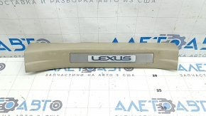 Prag ușă spate dreapta iluminat pentru Lexus RX300 RX330 RX350 RX400h 04-08, bej, cromat, iluminat, zgârieturi, plastic alb, zgârietură