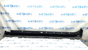 Порог правый BMW X3 F25 11-17 M-Sport, черный 416, царапины, сломано крепление