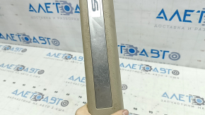 Накладка порога с подсветкой передняя правая Lexus RX300 RX330 RX350 RX400h 04-08 беж, с подсветкой, с хромированной накладкой, царапины, вмятины