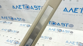 Накладка порога с подсветкой передняя правая Lexus RX300 RX330 RX350 RX400h 04-08 беж, с подсветкой, с хромированной накладкой, царапины, вмятины