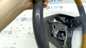 Руль голый Lexus RX300 RX330 RX350 RX400h 04-09 кожа черная, с деревом, с накладками, царапины, потерт